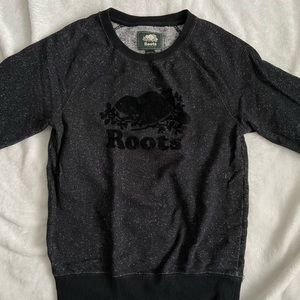 Roots Black Peppered Crewneck